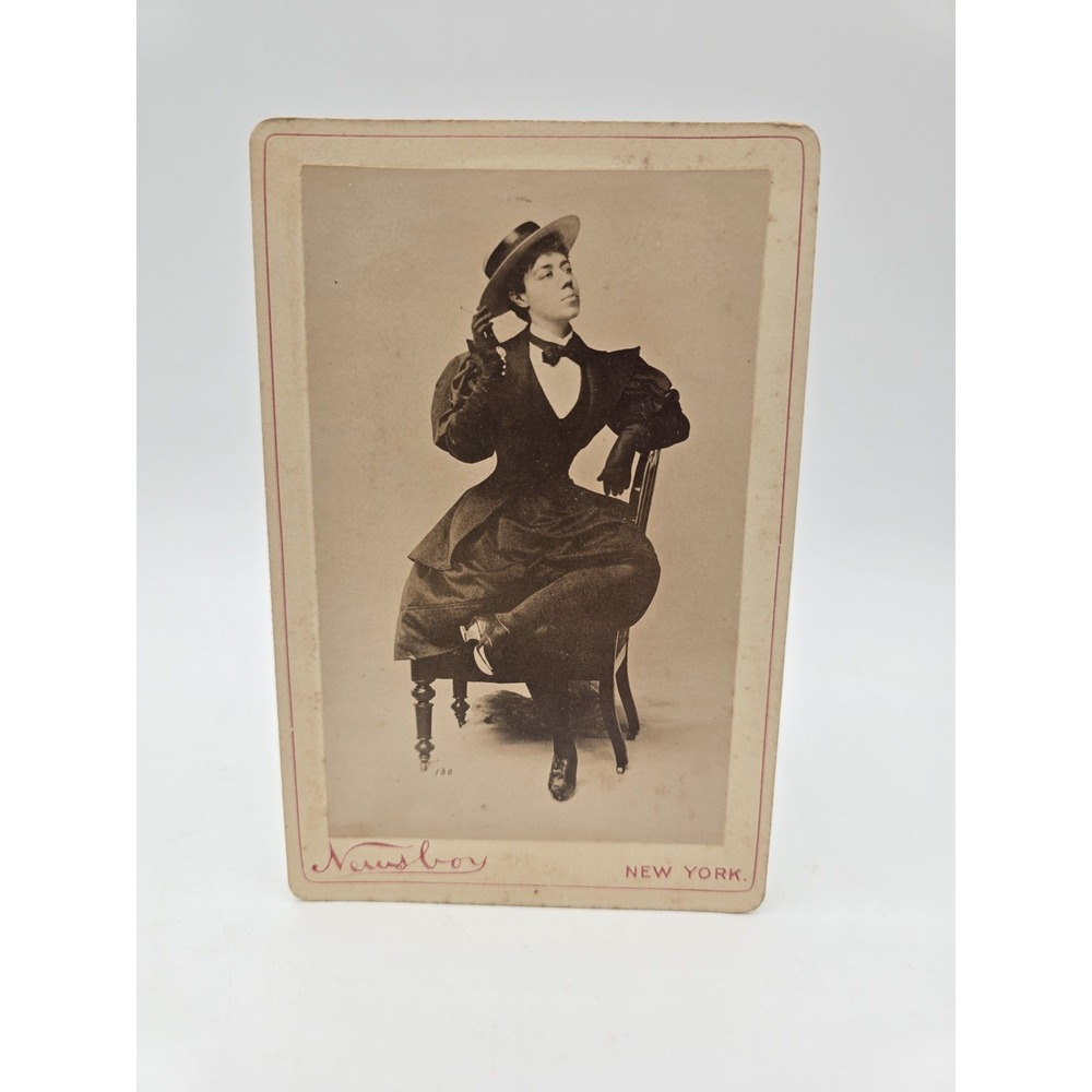 Newsboy #130 Rosita Worrell Stage Actress Cabinet Card Photo Antique Vintage